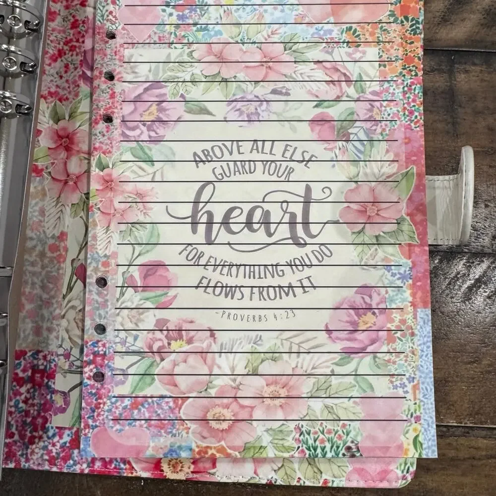 Proverbs Bible verse inspirational A5 Binder w/ matching paper